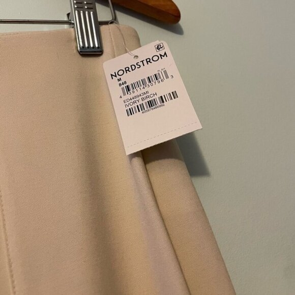 Nordstrom Open Edit Split Hem Knit Pants In Ivory Birch NWT Medium - Picture 5 of 11